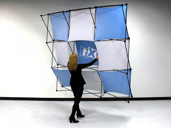 X1 8 ft. -- 3 Quad A Fabric Table Top Pop-Up Display Assembly