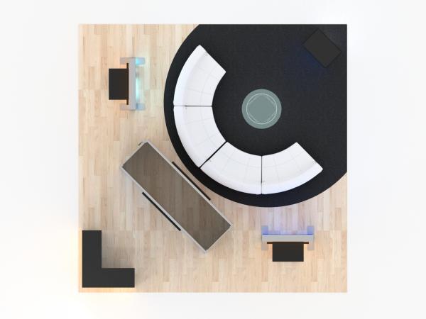 VK-5212 Island Trade Show Exhibit -- Overhead View