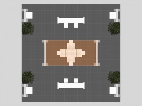 RE-9157 Island Rental Trade Show Exhibit -- Plan View