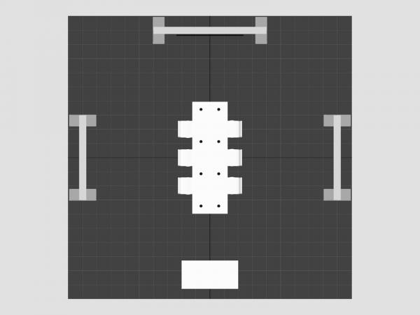 RENTAL | RE-9210 Gravitee Modular Island Exhibit -- Plan View